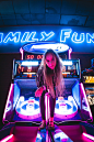People 1834x2751 women neon arcade 