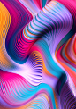 gradient lines flow Colourful  Wallpapers abstract curves curved energy