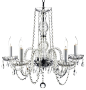 CHANDELIER DRESSED W/SWAROVSKI CRYSTAL! H25" X W24" SWAG PLUG IN-CHANDELIER W... traditional-chandeliers