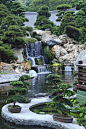 Japanese garden - love this.  I love waterfalls.  So to have one in the backyard would be super cool.