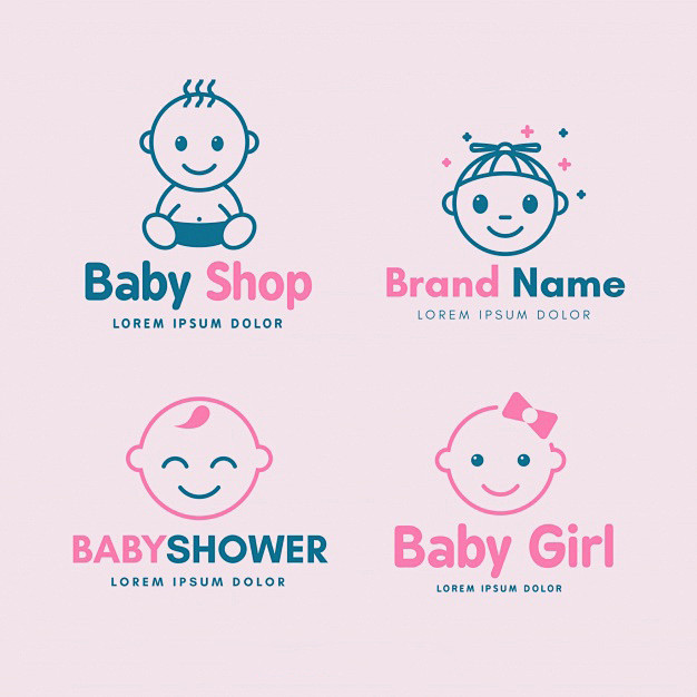 婴儿产品，母婴logo标志矢量图素材