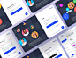 Onboarding for learning platform colorful geometric learning study login form password recovery web restore password login signup sign in onboarding webdesign design app ux interface concept ui