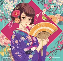 人物插画—和风 - 堆糖，美图壁纸兴趣社区