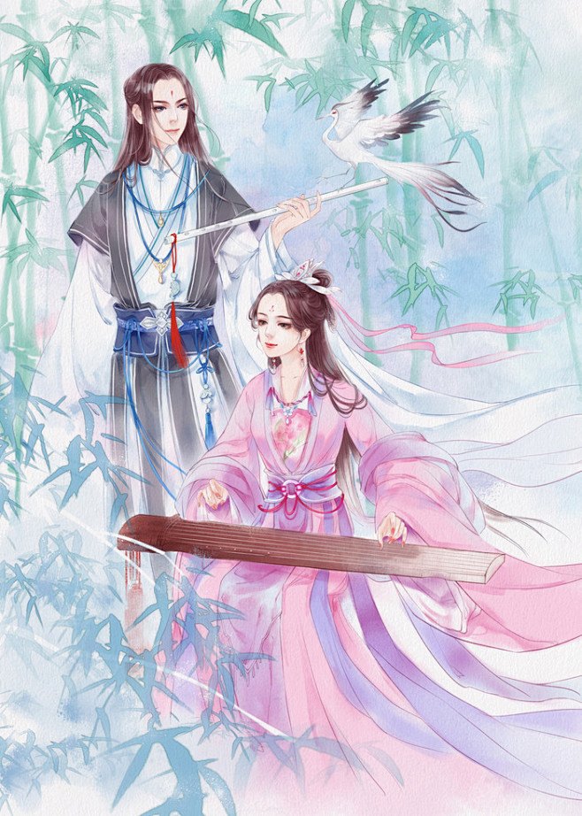 与君歌一曲-槿木-_-__涂鸦王国插画 ...