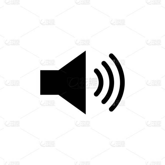 扬声器图标向量。卷图标向量。扬声器图标矢量。声音符号