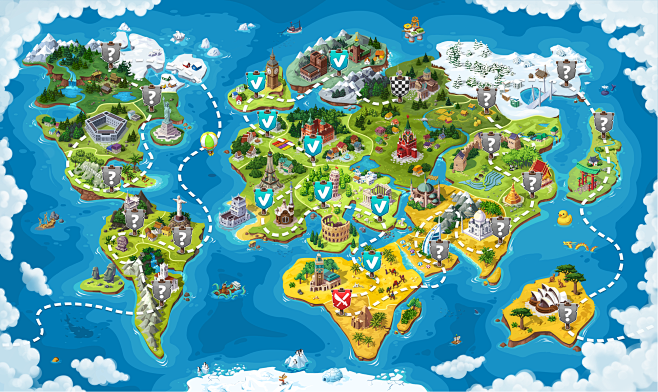 World map for the ga...