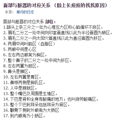 脸上痘痘反应身体问题