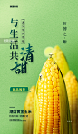 餐饮美食生鲜蔬菜玉米励志海报丰收农业图片_潮国创意