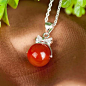 天然红玛瑙水晶项链925纯银吊坠 设计师原创手工饰品送女友礼物-淘宝网