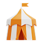 Circus Tent 3D Icon