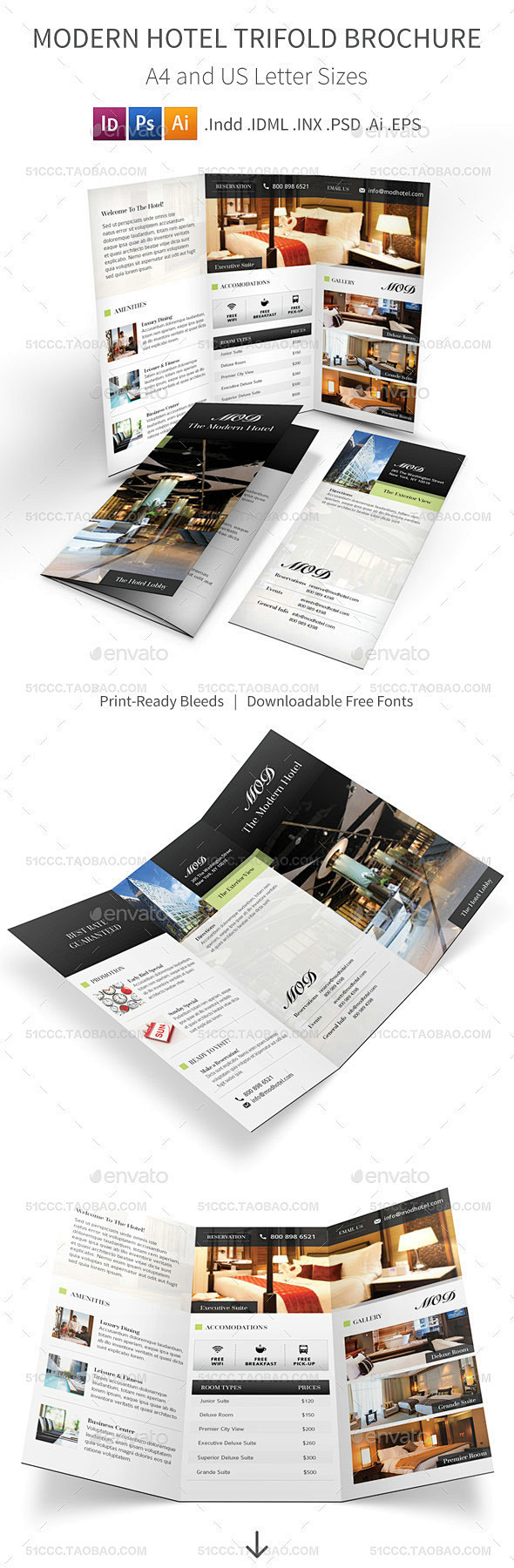 Modern Hotel Trifold...