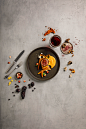 Ruta Terrazas - Food Type & Culinary Compositions : Food typography & creative culinary compositions for Moet Hennessy // Terrazas de los Andes. 
