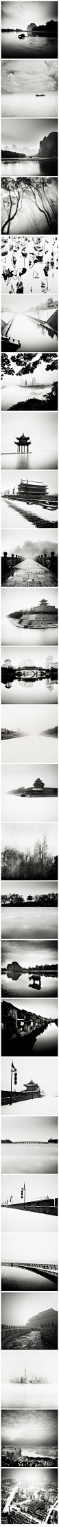 【水墨中国】奥地利摄影师Josef Hoflehner游走于世界各地，喜欢将照片进行黑白处理或者大面积留白，这里是他拍摄中国的部分，浓郁的水墨风格。 



