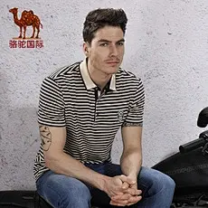夏季男士短袖t恤 韩版潮流青年上衣撞色半截袖男装立领polo衫体恤