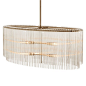 
,Royalton 4L Oval Glass/Metal Pendant, Arteriors, Royalton, Chandelier