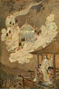 19世纪英国插画家Evelyn Paul，以制作书籍插图闻名。这本出版于1910年的《日本神话传说》涵盖了大量的东方传说故事，插画部分相信是画家参考了传统浮世绘中的众多人物形象。 ​​​​
