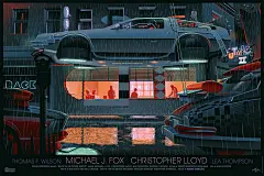 Laurent Durieux插画风格电影海报2_BTTF2-VAR