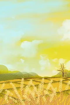 立秋枫叶秋天场景元素大自然创意节气海报