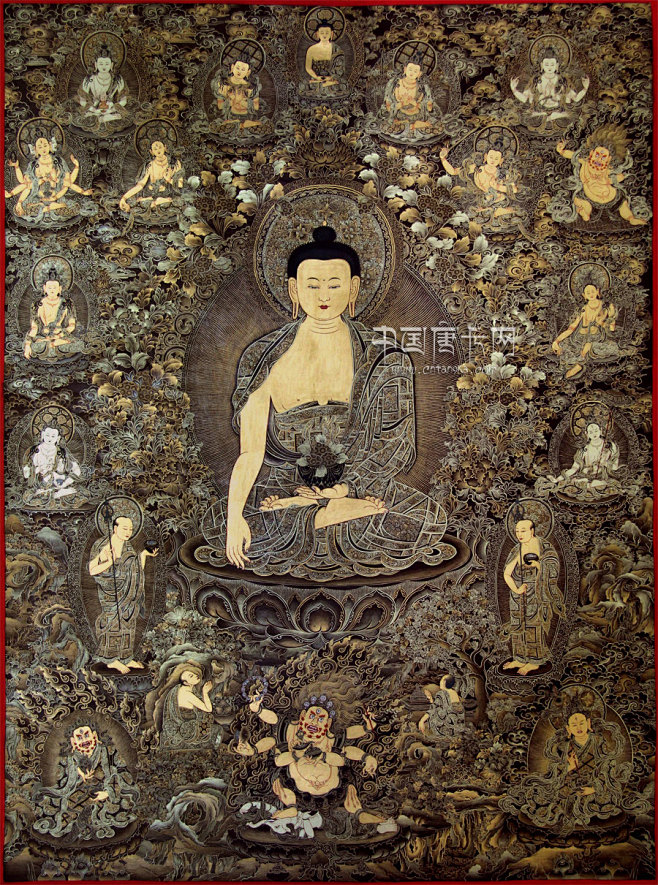 释迦牟尼与众弟子[000884]_中国唐...