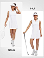 Amazon.com: MoFiz 女式高尔夫 Polo 连衣裙网球无袖拉链轻质快干吸湿排汗运动锻炼, A01-白色 : 服装、鞋靴和珠宝饰品
