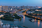 京杭大运河无锡段夜景正版高清图片下载-视觉中国VCG.COM