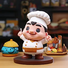 厨师卡通可爱立体人物素材图片