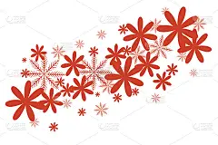 背景与纸花。