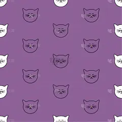 猫,瓷砖,式样,淡雅,背景,可爱的,白色,宠物,纺织品,紫色