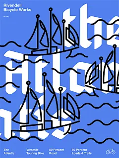 瑞文戴尔自行车厂推广字体海报欣赏 - 三视觉