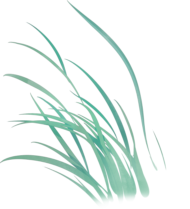 惊蛰水墨节气插画-蒲草