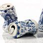 drinking tea lei xue can sculptures ming dynasty chinese porcelain porcelain cans