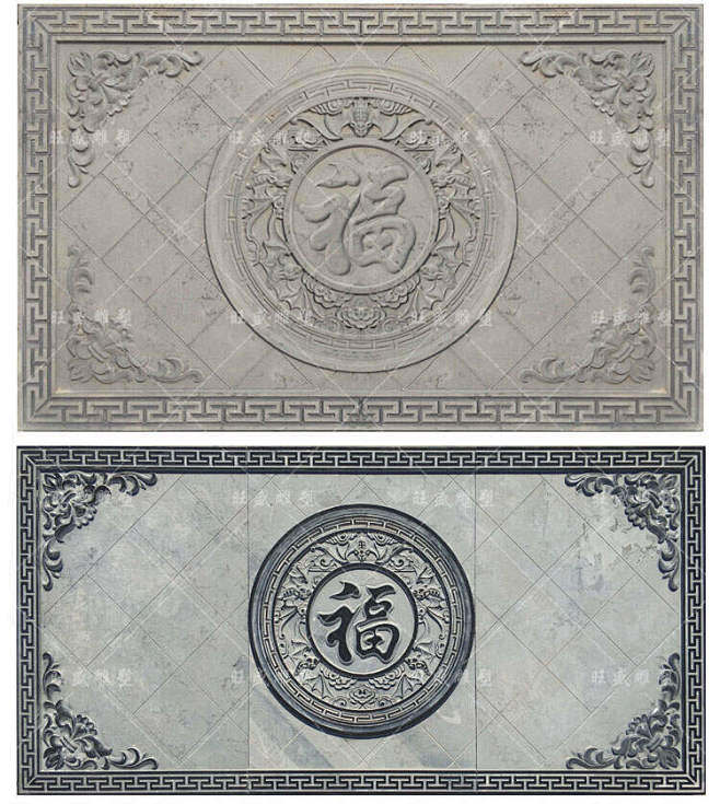 五福临门石浮雕福字地雕墙壁石雕壁画庭院影壁浮雕石头字画-淘宝网_3071864462