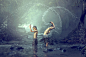Asian boy are splashing in a streams. by Jakkree Thampitakkul on 500px