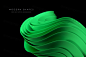高质量极简主义现代抽象波浪形状背景素材 Modern Wavy Shapes On A Black Background :  