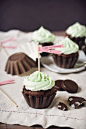 Peppermint Cupcakes with York Peppermint Pattie inside