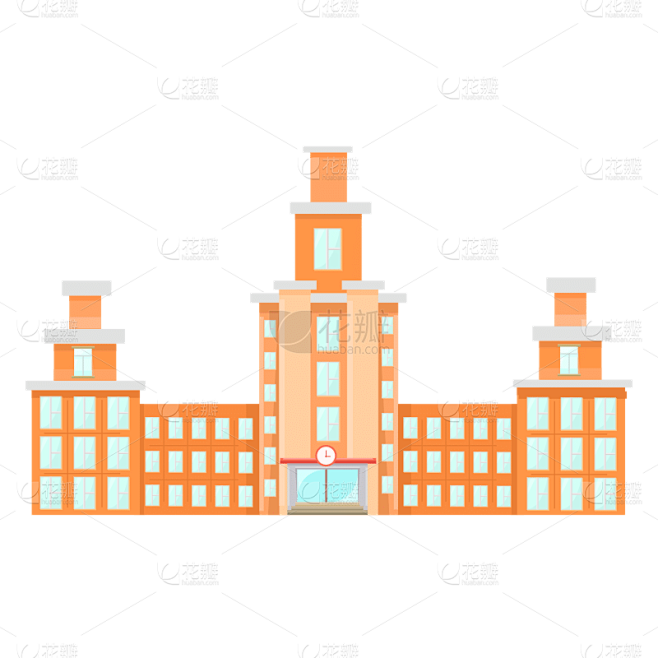 矢量-学校建筑元素