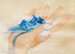 来自鹿菏的古风写意水彩插画