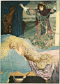 The prince looks a little sissy, but the princess looks totally realistic. Gustaf Tenggren, Sleeping Beauty: 