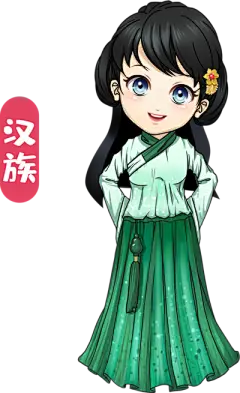 【米图网-52mitu.com】少数民族 插画 手绘 漫画 人物 形象 汉族汉族