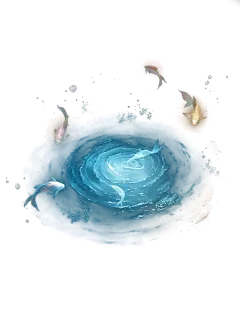 鱼戏碧水间，情深似水流！_1