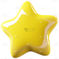 通用3D立体黄色星星元素贴纸