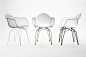 Contemporary chair / with armrests / polycarbonate - DIAMOND by Stolt Design - Genesi International