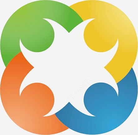 彩色剪纸logo图标高清素材 logo模...