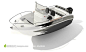 精致模型3D模型快艇游艇水上交通工具模型