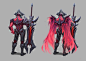 Aatrox Concept, David Ko : Had awesome opportunity to work on Aatrox concept. This post includes his high-fidelity character asset sheet, in-game painting with variance of concept works.