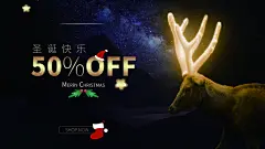 创意简约圣诞节展板