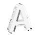 透明玻璃3D立体反射水晶棱镜英文字母数字符号设计素材_PNG