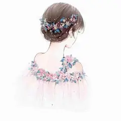 温柔如水的小清新插画女生微信头像图片 | Aladd设计量贩铺