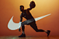 Advertising  athlete basketball bw color DUNK jordan Nike Projector studio