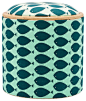 Fish Turquoise Box Ottoman eclectic-ottomans-and-cubes